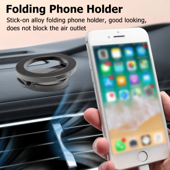 Magnet Safe Magnetic Folding Phone Holder - 1080 Degree Rotation